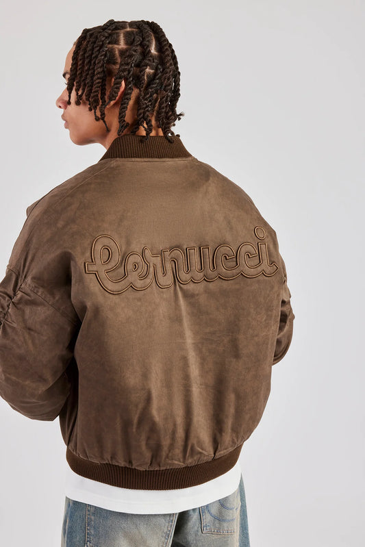 Washed Nylon Bomber Jacket