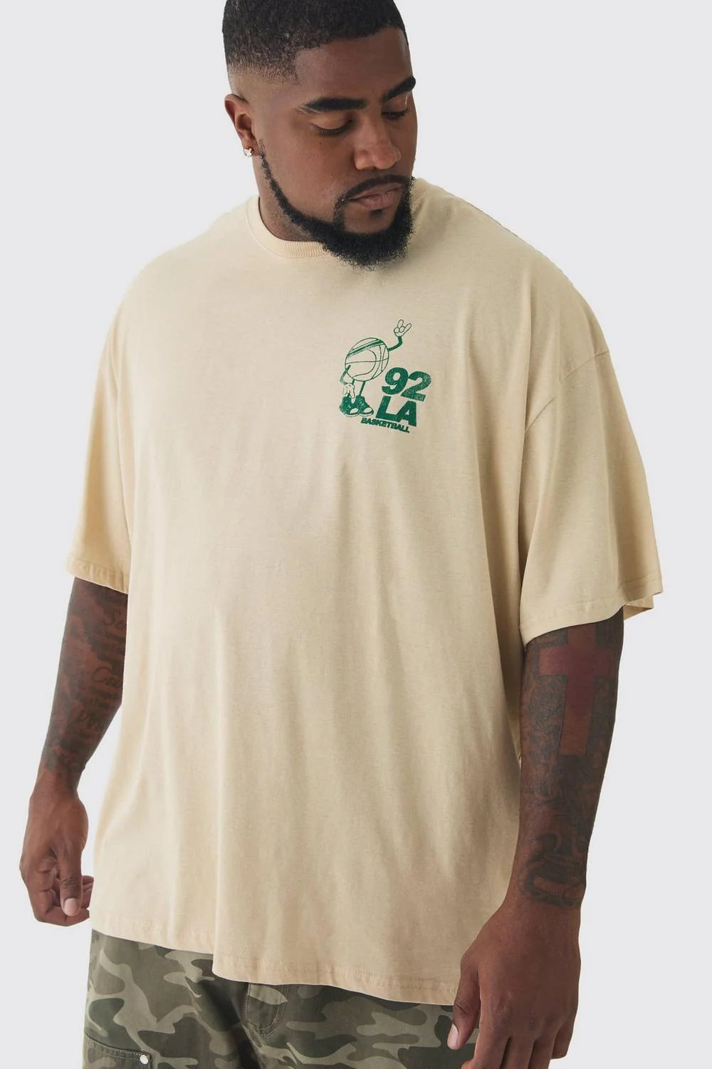 Oversized LA Basketball Graphic T-Shirt